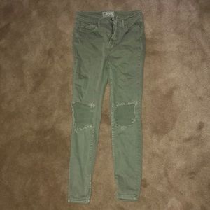 Army green jeans